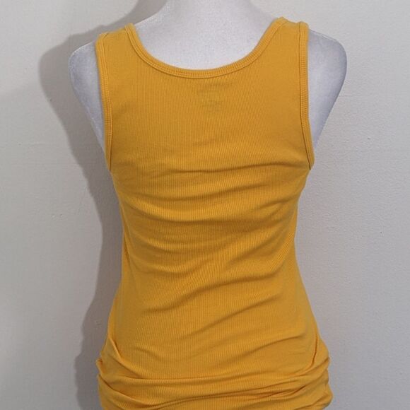Soffe WVU Yellow Tank Top with Zebra Accents Size Medium West Virginia Tank Top - Picture 4 of 6